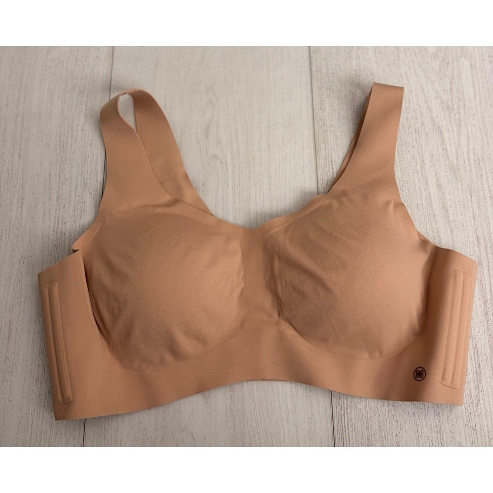 Honeylove Bra Soft Form V‎ Neck Wireless Smoothing Sz 1X Nude